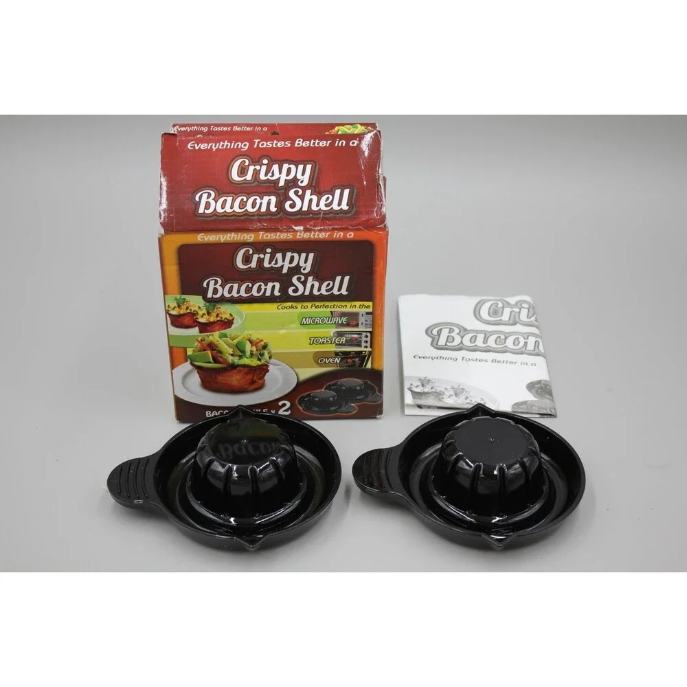 NEW IN BOX 2 Perfect Bacon Bowls As Seen on TV Great Gift Made in USA Novelty